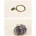 Ya Jin 20PCS Vintage Metal Curtain Rings Rustproof Drapery Ring with Hook Interior Diameter  Antique bronze - B077G48NCR